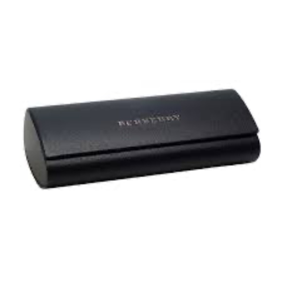 AUTHENTIC BURBERRY EYEGLASS HARD LEATHER CASE  *BLACK* - Picture 1 of 6